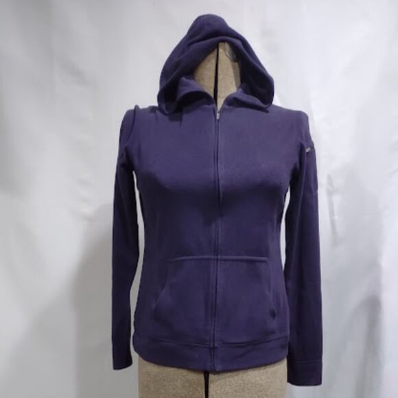 L.L. BEAN, PURPLE FULL ZIP HOODIE KANGAROO FRONT POCKETS ONE SHOULDER POCKET S - Picture 1 of 12